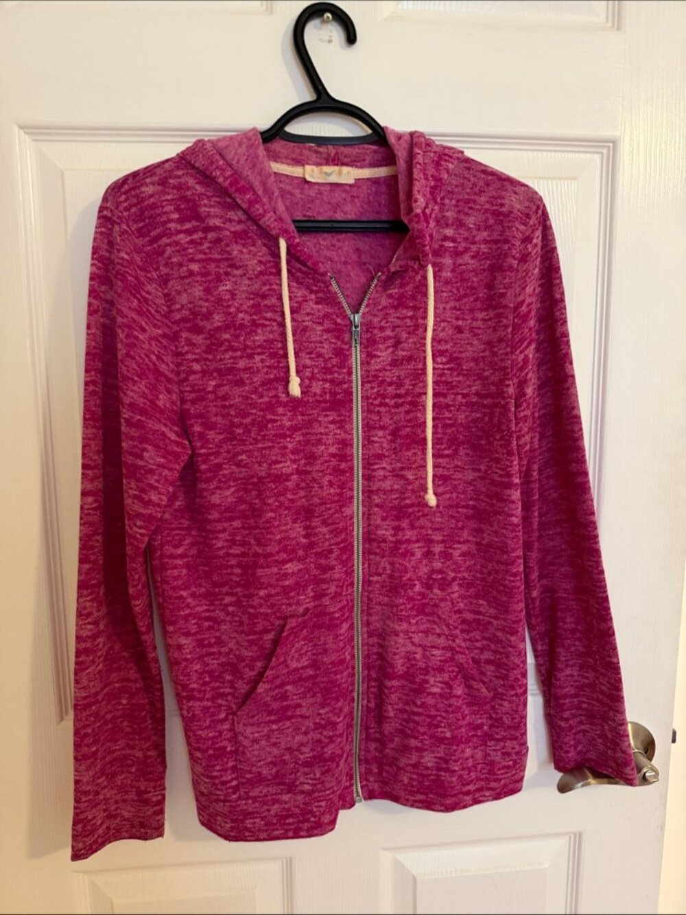 **Stem Pink Heathered Zip Up Hoodie Jacket Small Nordstrom**